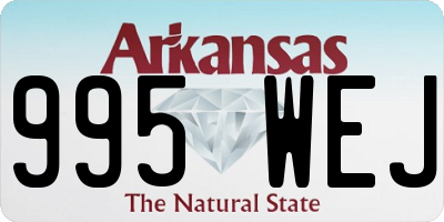 AR license plate 995WEJ