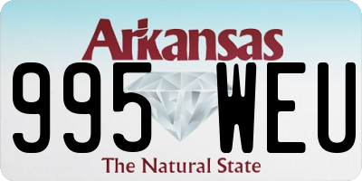 AR license plate 995WEU
