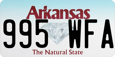AR license plate 995WFA