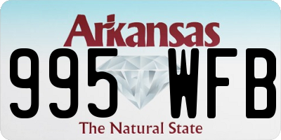 AR license plate 995WFB