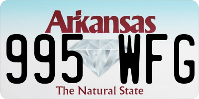 AR license plate 995WFG