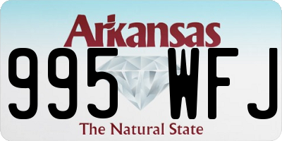 AR license plate 995WFJ