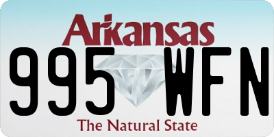 AR license plate 995WFN