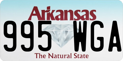 AR license plate 995WGA