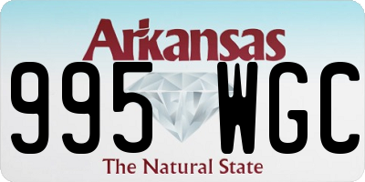 AR license plate 995WGC