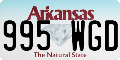 AR license plate 995WGD