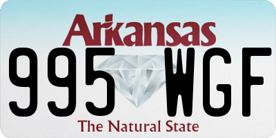 AR license plate 995WGF