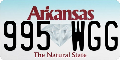AR license plate 995WGG