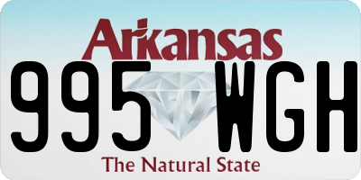 AR license plate 995WGH