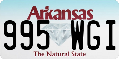 AR license plate 995WGI