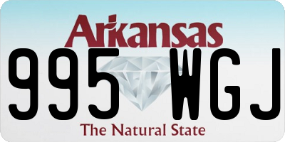 AR license plate 995WGJ