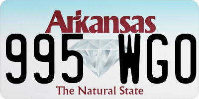 AR license plate 995WGO