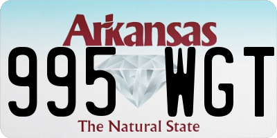 AR license plate 995WGT