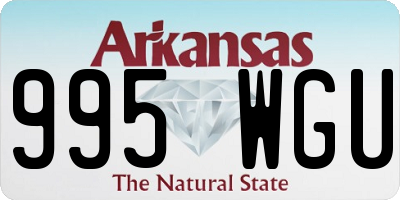 AR license plate 995WGU