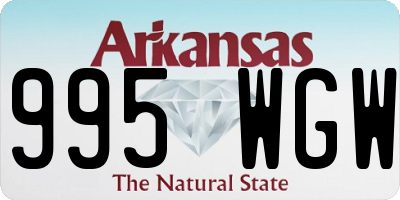 AR license plate 995WGW