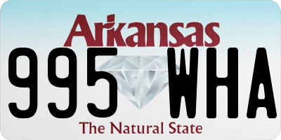 AR license plate 995WHA