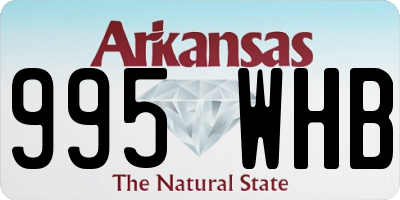 AR license plate 995WHB