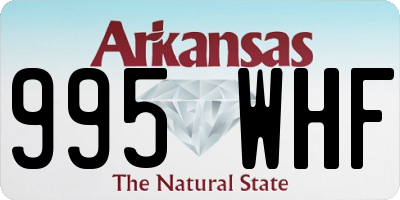 AR license plate 995WHF