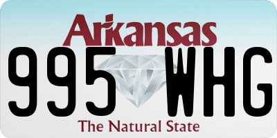 AR license plate 995WHG