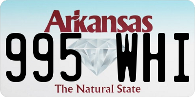 AR license plate 995WHI