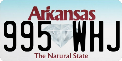 AR license plate 995WHJ