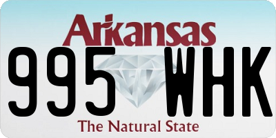 AR license plate 995WHK