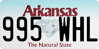 AR license plate 995WHL
