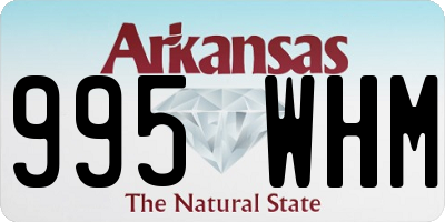 AR license plate 995WHM