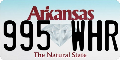 AR license plate 995WHR