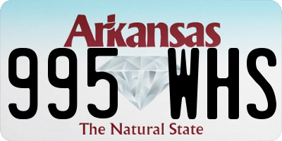 AR license plate 995WHS