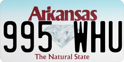 AR license plate 995WHU