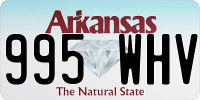 AR license plate 995WHV