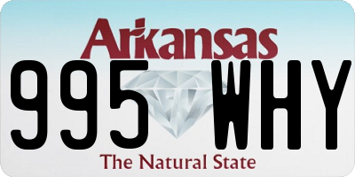 AR license plate 995WHY