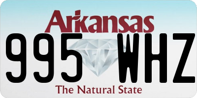AR license plate 995WHZ
