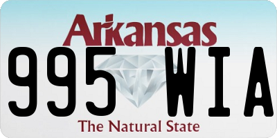 AR license plate 995WIA