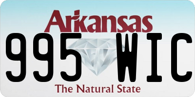 AR license plate 995WIC