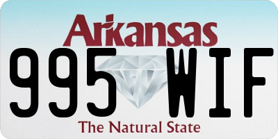 AR license plate 995WIF