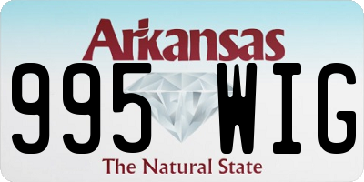 AR license plate 995WIG
