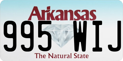 AR license plate 995WIJ