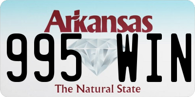 AR license plate 995WIN