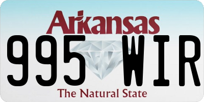 AR license plate 995WIR