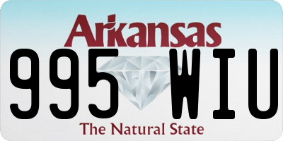 AR license plate 995WIU