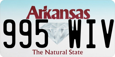 AR license plate 995WIV