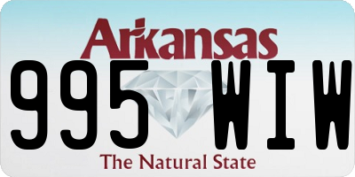 AR license plate 995WIW