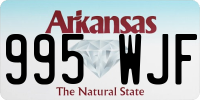 AR license plate 995WJF
