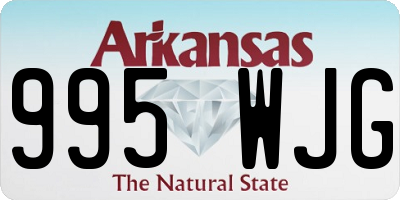 AR license plate 995WJG