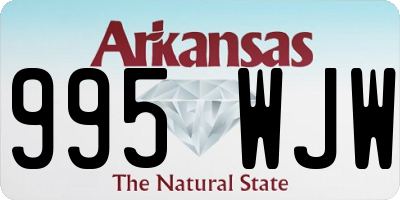 AR license plate 995WJW