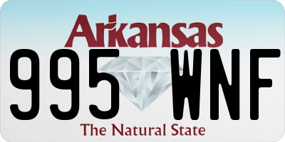 AR license plate 995WNF
