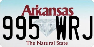 AR license plate 995WRJ