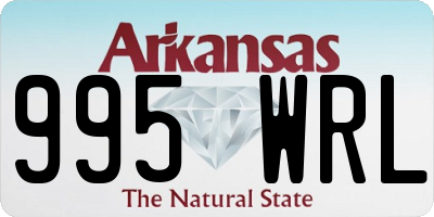AR license plate 995WRL